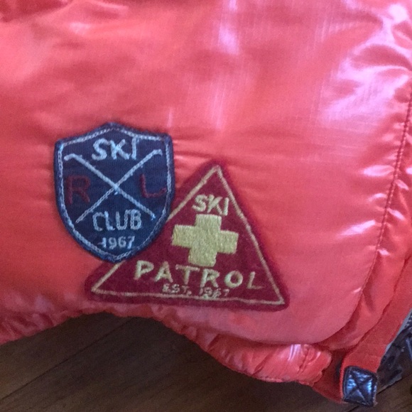 Ralph Lauren orange puffer vest - Picture 3 of 5